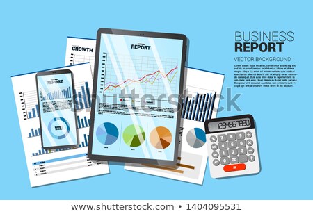 Сток-фото: Coins And Business Report