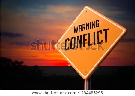 Foto stock: Weakness On Warning Road Sign