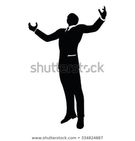 Imagine de stoc: Businessman Silhouette In Gorilla Posev