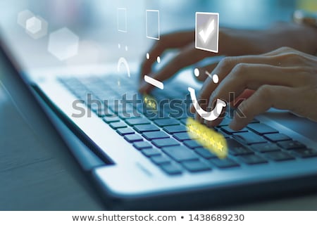 Stock photo: Clients - Concept On Blue Keyboard Button