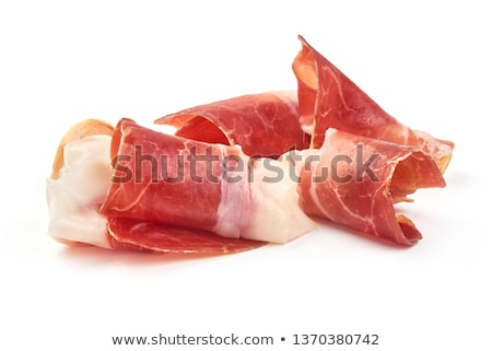 Zdjęcia stock: Spanish Ham Isolated On White Background