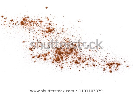 Stockfoto: Heap Of Cinnamon Powder On White Background