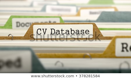 ストックフォト: Cv Database Concept On File Label