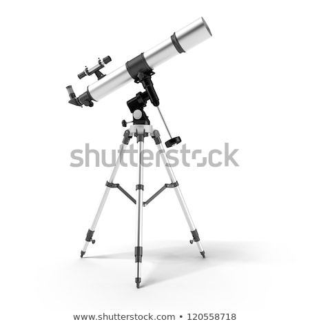 Foto stock: Silver Telescope On A Support