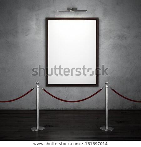 Сток-фото: Gallery With Stand Barriers And Blank Frame