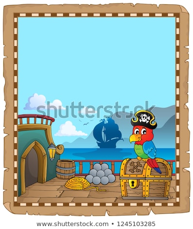 Foto stock: Pirate Topic Parchment 6