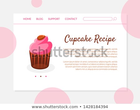 Foto stock: Food Blogging App Interface Template