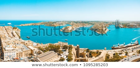 Сток-фото: Old Beautiful Houses In Valetta Malta