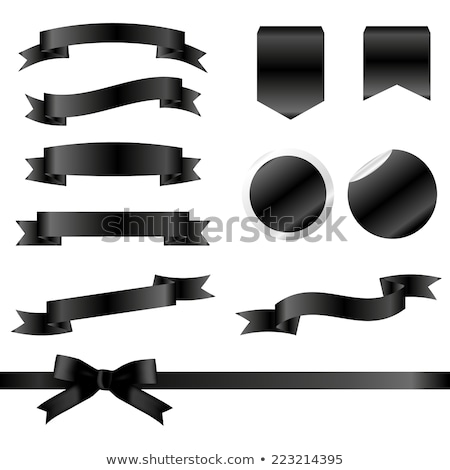 [[stock_photo]]: Black Ribbon Set In Isolated White Background