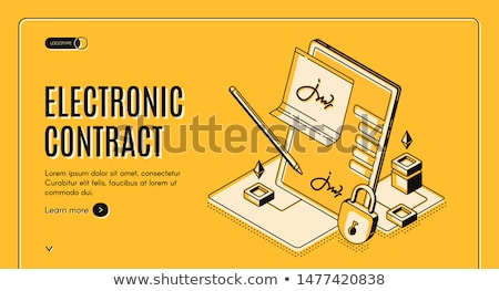 Stockfoto: Licensing Contract Concept Landing Page