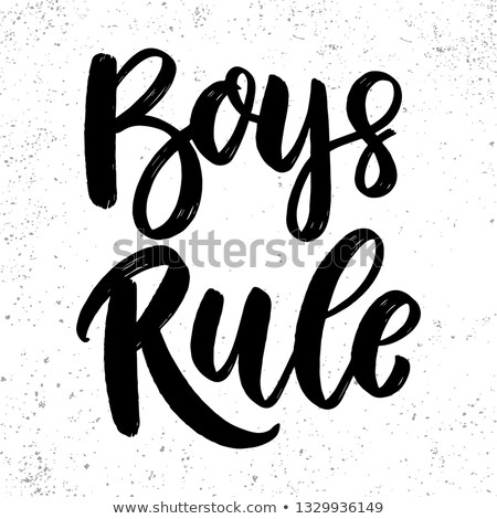 Foto stock: Boys Rule Lettering Phrase On Grunge Background Design Element For Poster Card Banner Flyer