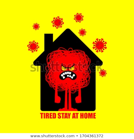 Foto stock: Tired Of Stay At Home Angry Being At Home Annoyance In House
