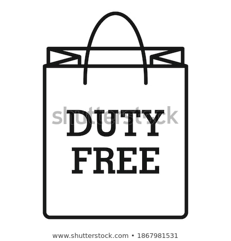 ストックフォト: Duty Free Paper Bag Icon Vector Outline Illustration