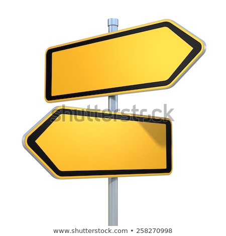 ストックフォト: Two Options With Blank Road Signs