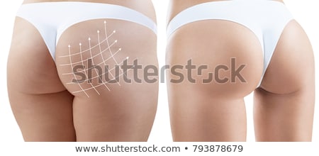 Foto stock: Female Butt White Background