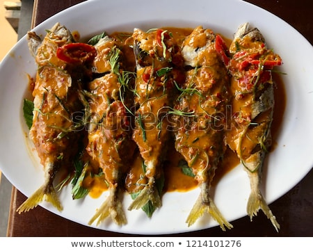 Foto stock: Fish In Dried Red Curry