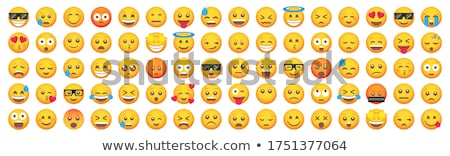 Сток-фото: Cute Emoticons Set Illustration