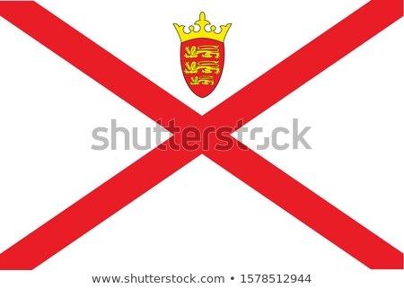 United Kingdom And Jersey Flags Foto stock © BigAlBaloo