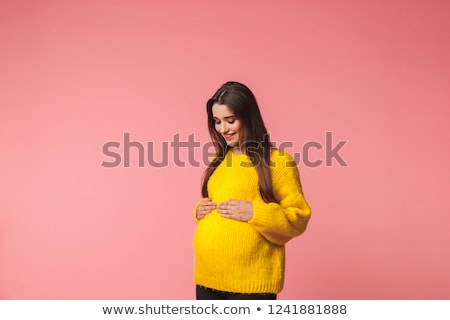 Stockfoto: Happy Pregnant Elegant Lady