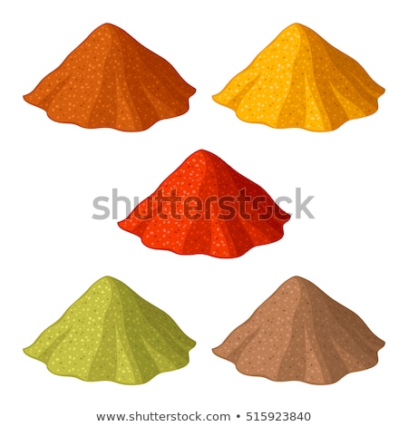 Foto stock: Curry Powder Paprika And Ground Cinnamon