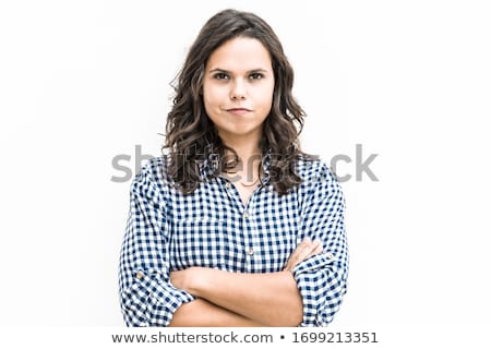 Foto stock: Ovem · em · pé · no · estúdio