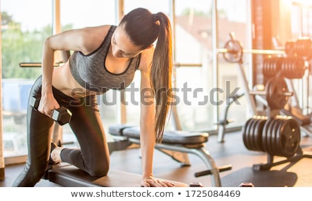 Foto stock: Athletic Girl In Gym