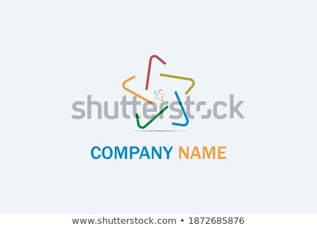 Foto stock: Abstract Symbol Of Letter A With Diamond Shaped Rectangles