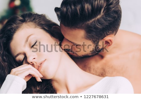 ストックフォト: Woman And Man Kissing