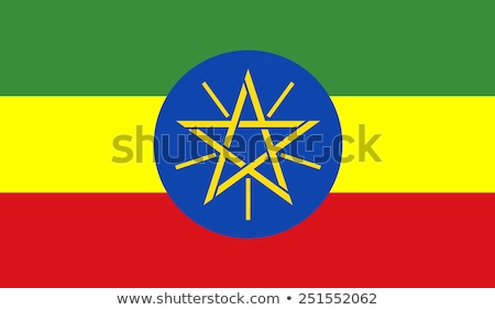 Сток-фото: Ethiopia Flag Vector Illustration