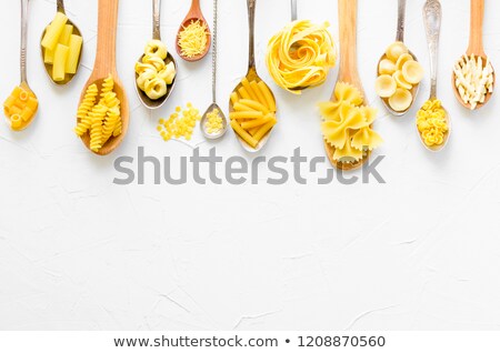 ストックフォト: Various Types Of Pasta On The White Background