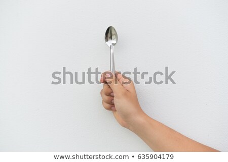 Foto stock: Male Chef Holding Spoon