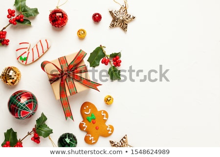 Stock photo: Christmas Gift Boxes Gingerbread Cookies And Fir Tree