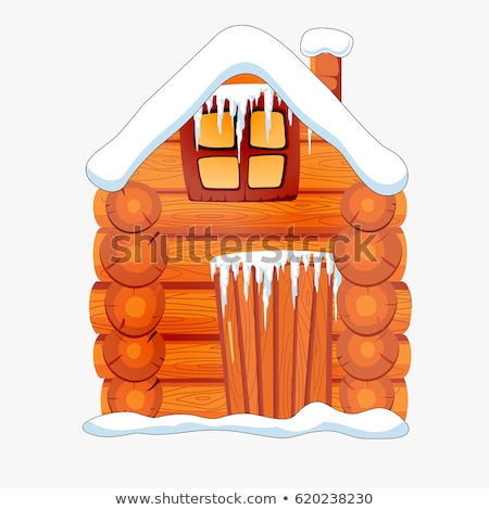 ストックフォト: Icicles On The Roof Of The House