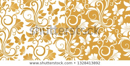 Stock fotó: Luxury Seamless Graphic Background With Flowers And Leaves In Two Variations Floral Vector Pattern