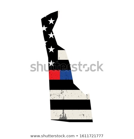 Stok fotoğraf: State Of Delaware Firefighter Support Flag Illustration