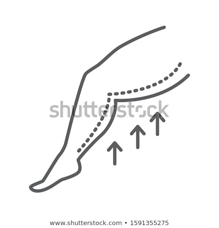 Stockfoto: Thigh Liposuction Icon Vector Outline Illustration