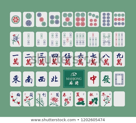 Foto stock: Mahjong Tiles