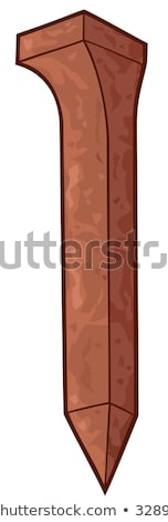 Stock photo: Rusty Iron Railroad Spikes