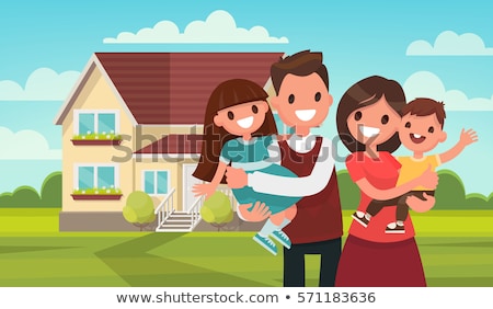 Stockfoto: Family House Cartoon Icon