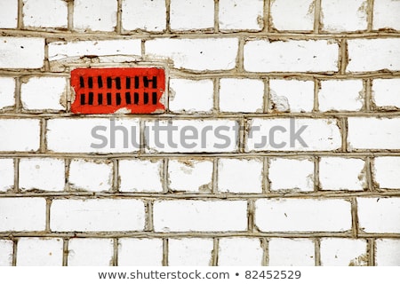 Brick Wall With Primitive Ventilation Stockfoto © pzAxe