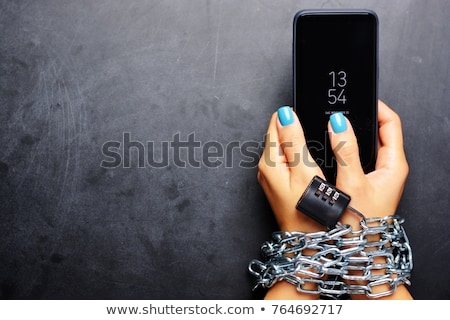 Stock photo: Hands Tied Up With Chains