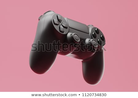 Stok fotoğraf: Black Gamepad Isolated On White