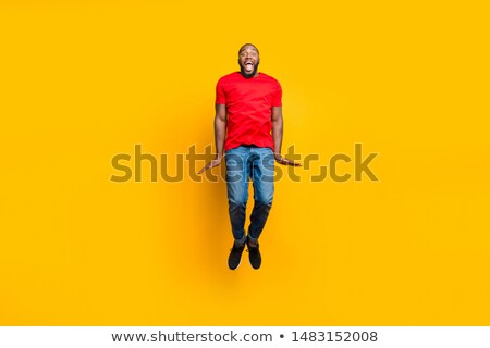 Stock fotó: Casual Man Pretending To Fly