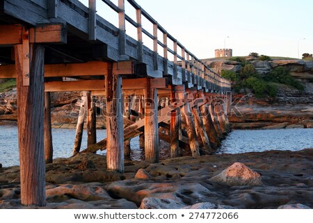 Stock fotó: The Pier Bridge To Bare Island