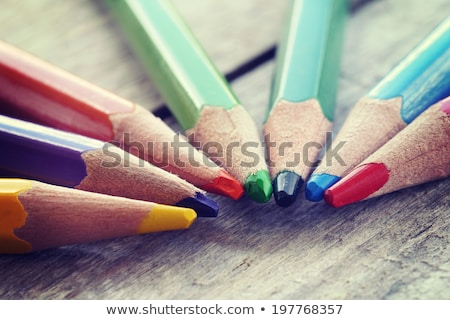 Сток-фото: Vintage Crayons In The Red Cup