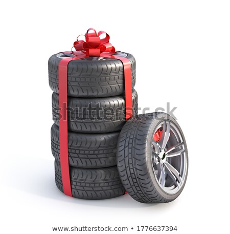 Zdjęcia stock: The Car Tires Stack