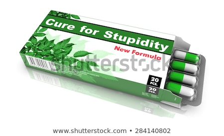 Stockfoto: Cure For Stupidity - Blister Pack Tablets