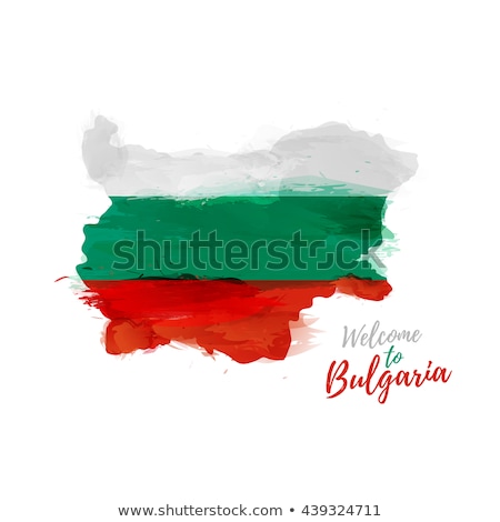 Foto stock: Watercolor Flag Of Bulgaria Vector Illustration