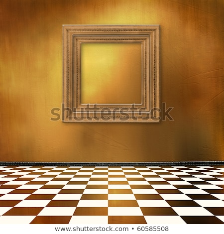 Foto stock: Old Room Grunge Interior With Frames In Style Baroque