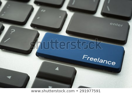 Computer Keyboard With Typographic Freelance Button Сток-фото © vinnstock